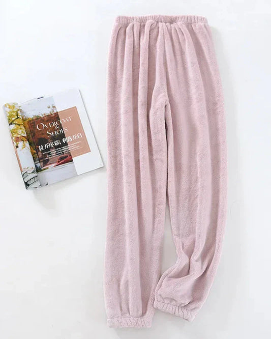 Nadýchané dlouhé sametové kalhoty