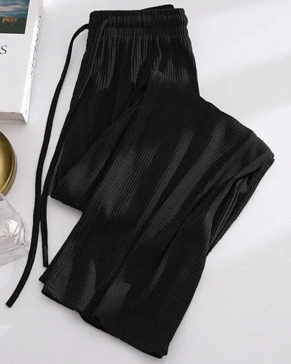 Pohodlné dlouhé kalhoty se širokými nohavicemi