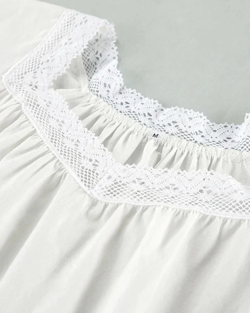 Jednoduchá noční košilka s krátkým rukávem