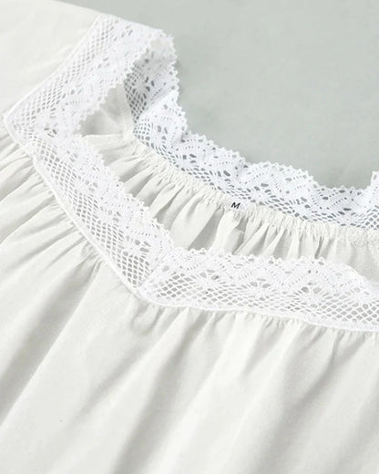 Jednoduchá noční košilka s krátkým rukávem