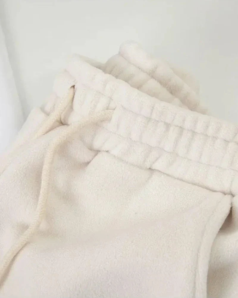 Volné, pohodlné fleecové kalhoty