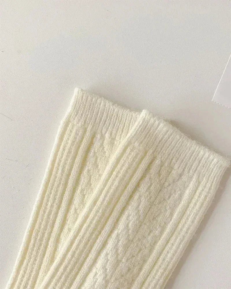 Dlouhé teplé ponožky se vzorem