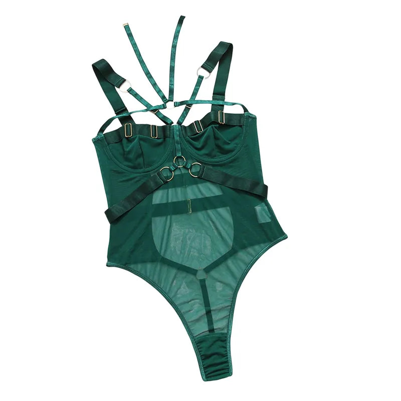 Dámské body s ozdobnými ramínky na výstřihu