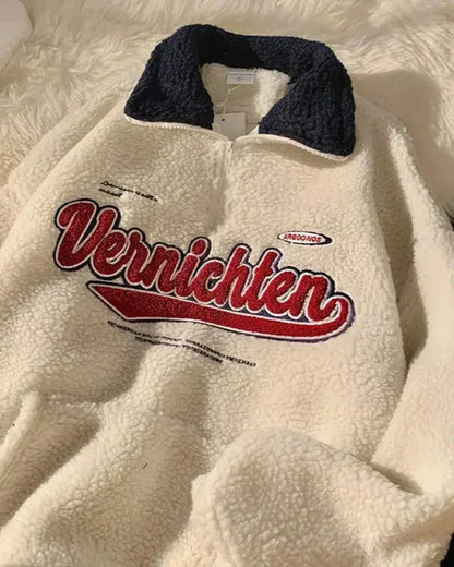 Nadýchaná oversized mikina s vysokým stojáčkem