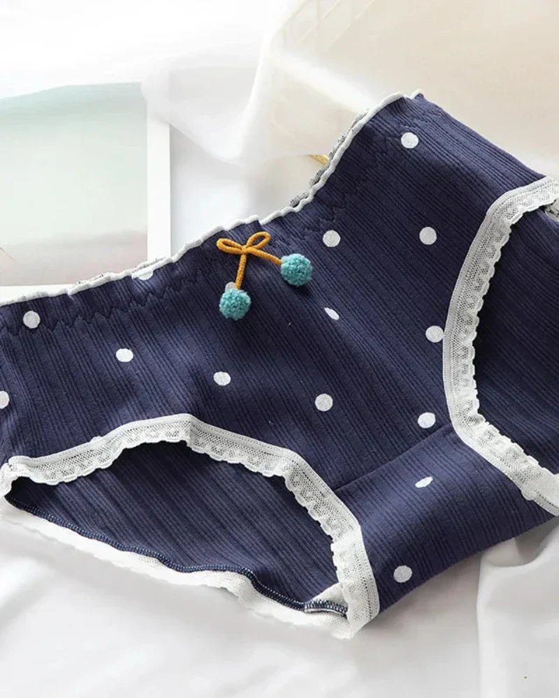 Žebrované kalhotky s ozdobnou mašlí