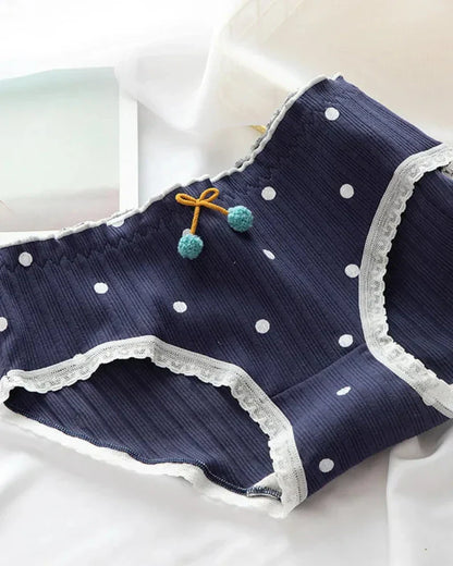 Žebrované kalhotky s ozdobnou mašlí