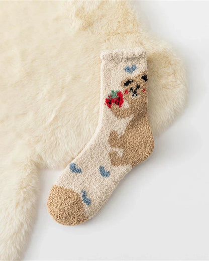 Teplé, nadýchané dlouhé ponožky