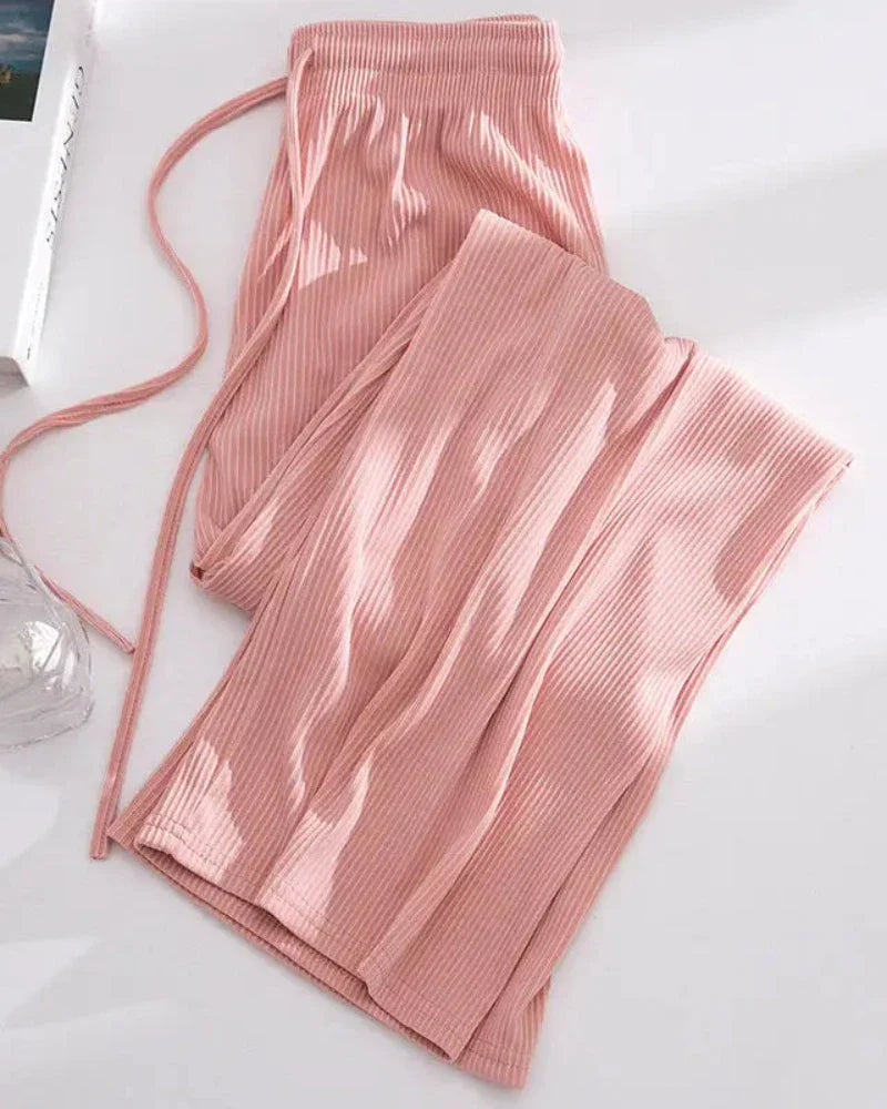 Pohodlné dlouhé kalhoty se širokými nohavicemi