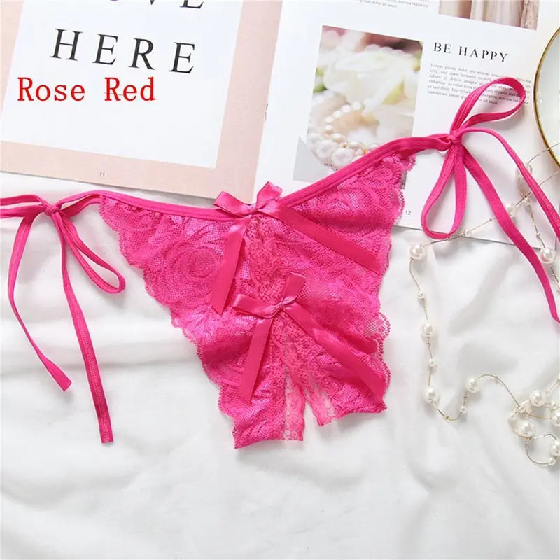 Tanga s úvazky a ozdobnými mašlemi