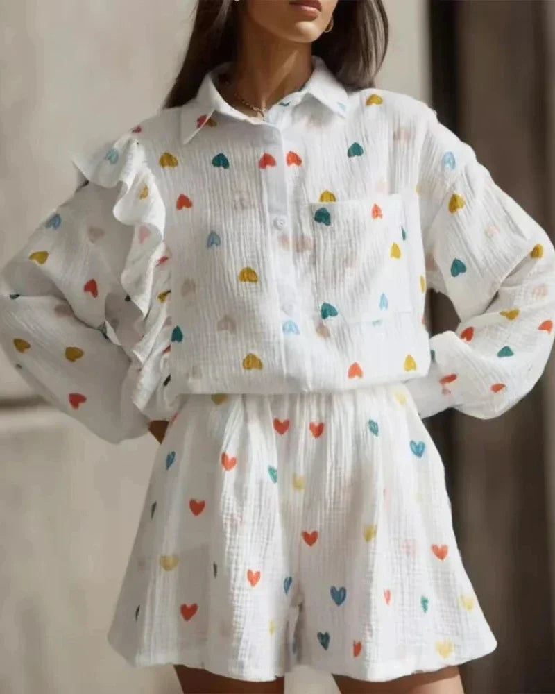 Sada krátkých mušelínových outfitů