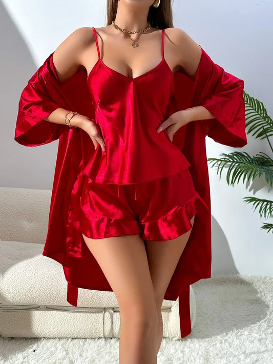 Pyžamový set s topem na jemná ramínka