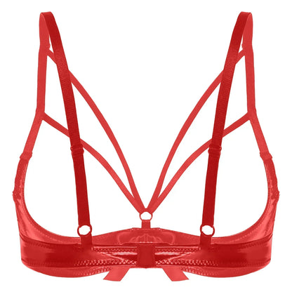 Podprsenka s otevřenými košíčky a mašlí