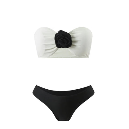 Dvoudílné plavky s průhlednou sukní