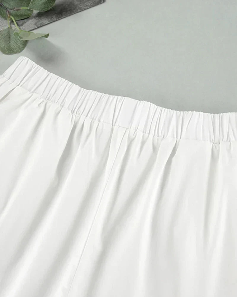 Jednoduchá noční košilka s krátkým rukávem