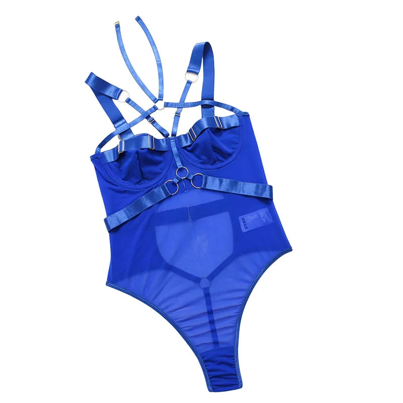 Dámské body s ozdobnými ramínky na výstřihu