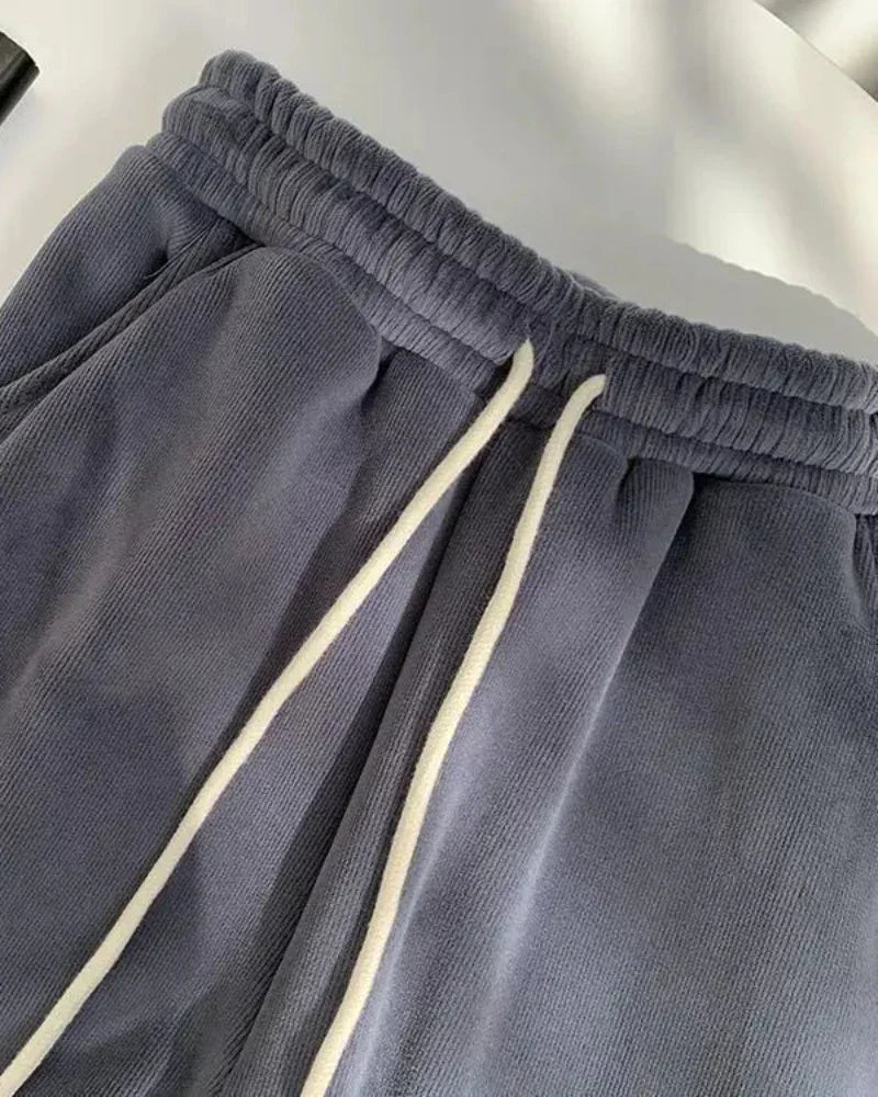 Pohodlné dlouhé manšestrové kalhoty s izolací