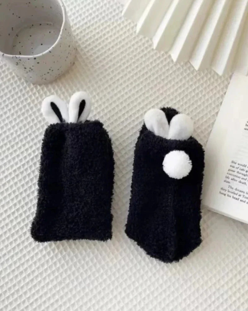 Nadýchané ponožky s králíčky