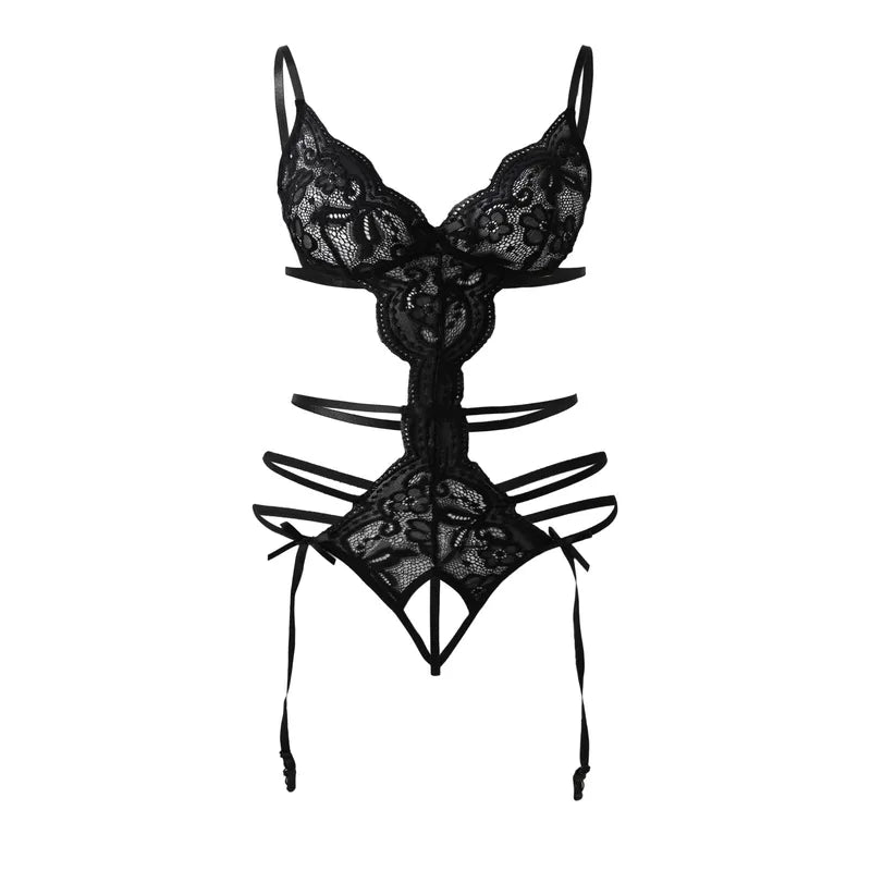 Krajkové body s ozdobnými ramínky a výřezy