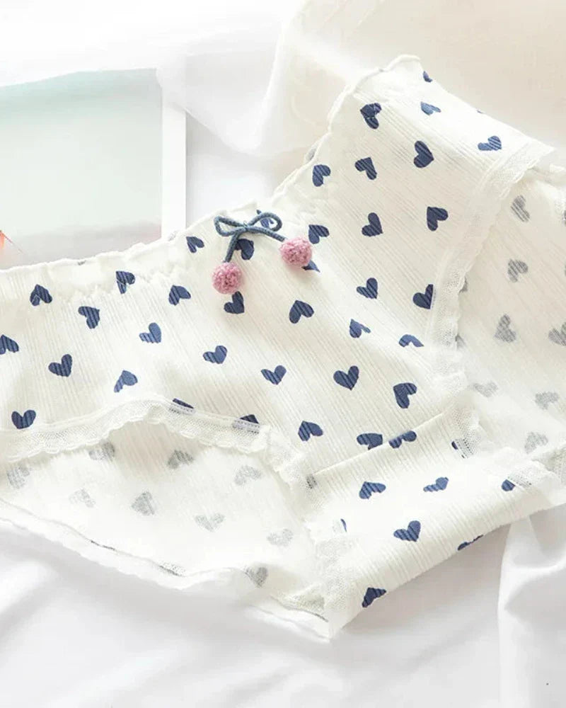 Žebrované kalhotky s ozdobnou mašlí