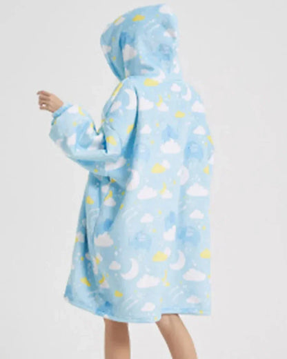 Nadýchaná oversize mikina s kapucí a kapsou