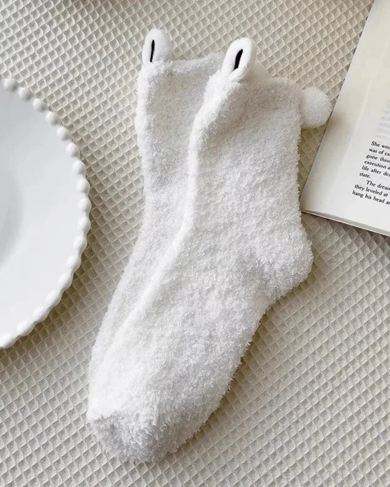 Nadýchané ponožky s králíčky