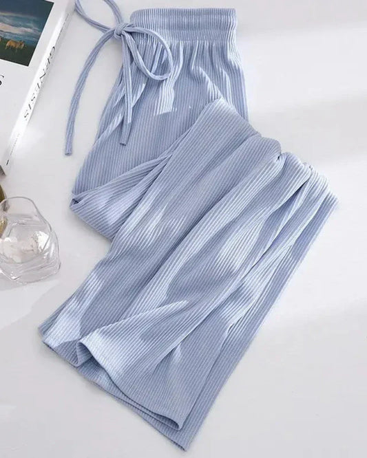 Pohodlné dlouhé kalhoty se širokými nohavicemi