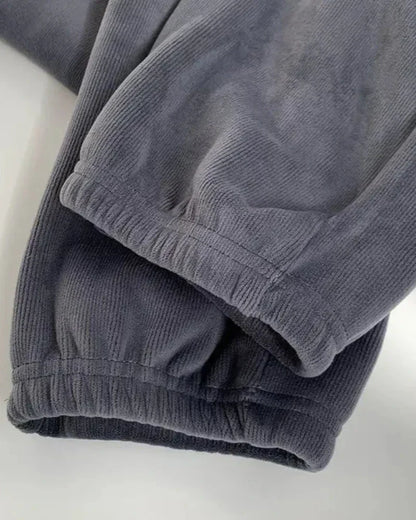 Pohodlné dlouhé manšestrové kalhoty s izolací