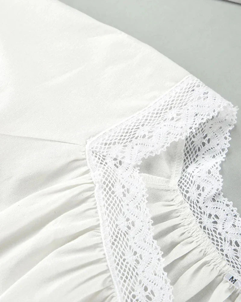 Jednoduchá noční košilka s krátkým rukávem