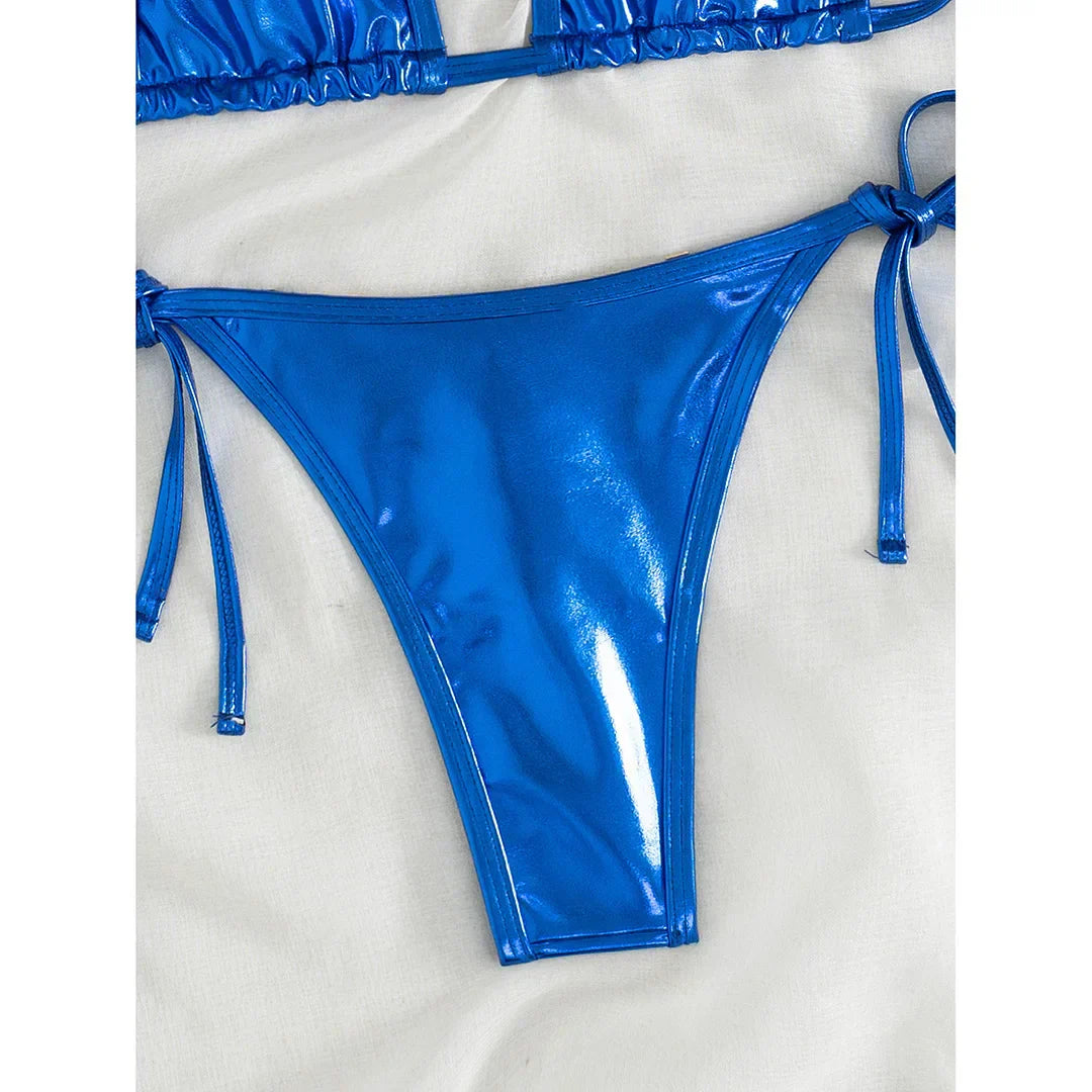 Dvoudílné plavky s nastavitelnými trojúhelníkovými košíčky