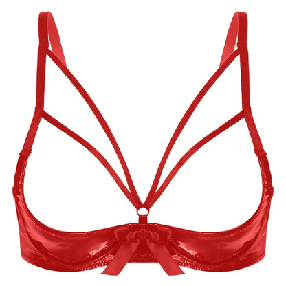 Podprsenka s otevřenými košíčky a mašlí