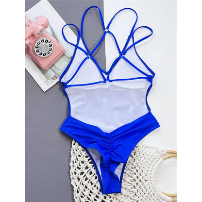 Jednodílné plavky s dvojitými ramínky