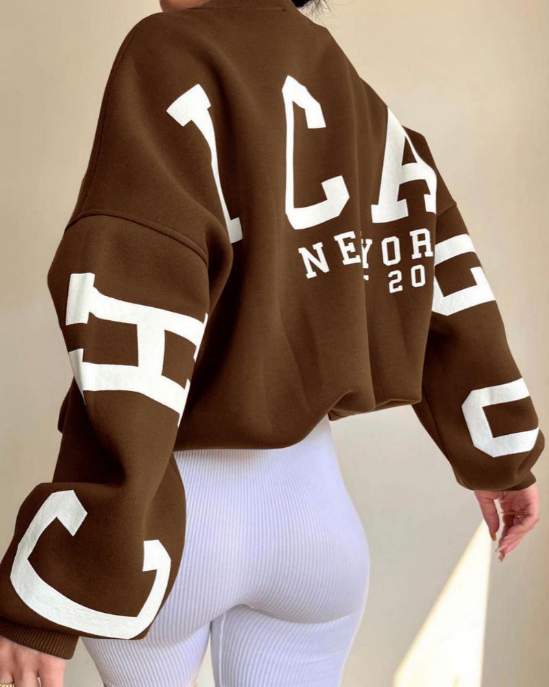 Volná oversize mikina s kulatým výstřihem