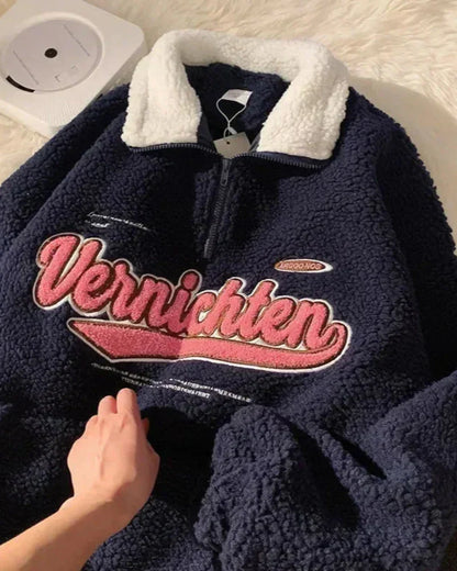 Nadýchaná oversized mikina s vysokým stojáčkem