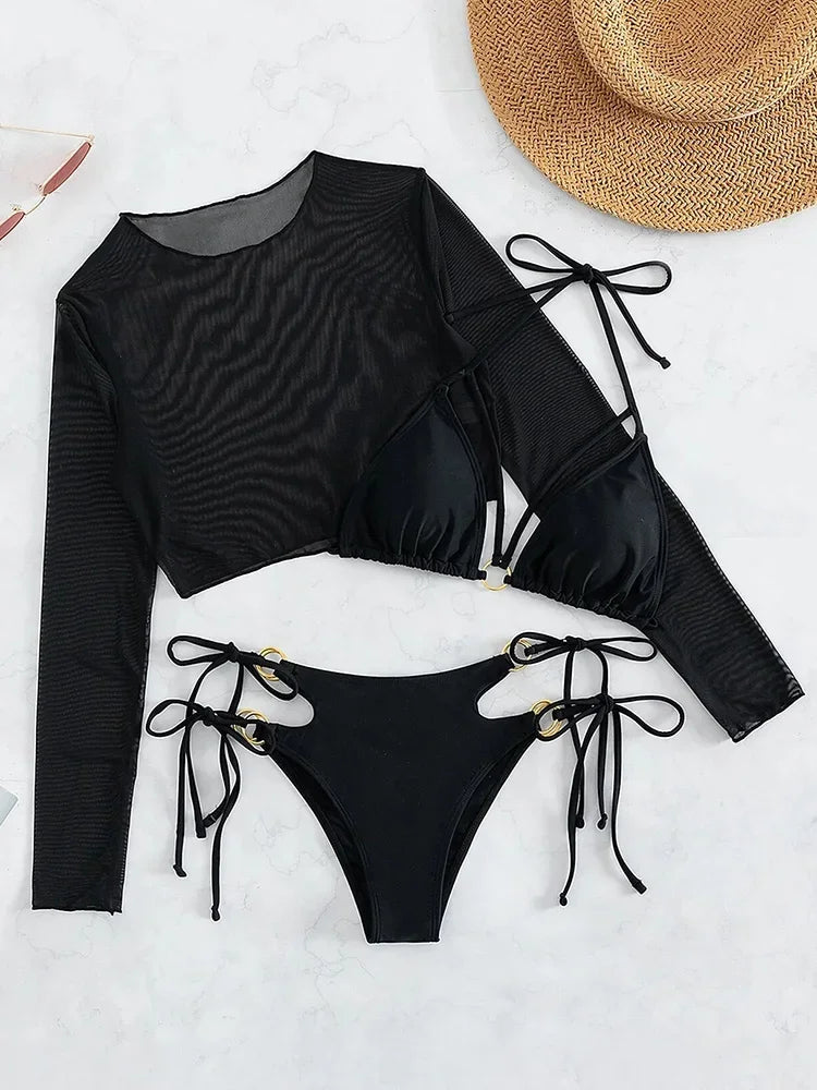 Trojdílné plavky s nastavitelnými ramínky