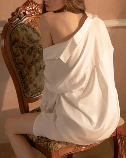 Volná noční košilka na knoflíky