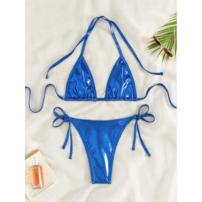 Dvoudílné plavky s nastavitelnými trojúhelníkovými košíčky