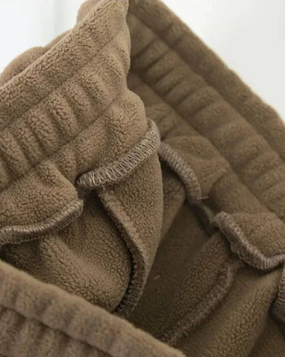 Volné, pohodlné fleecové kalhoty