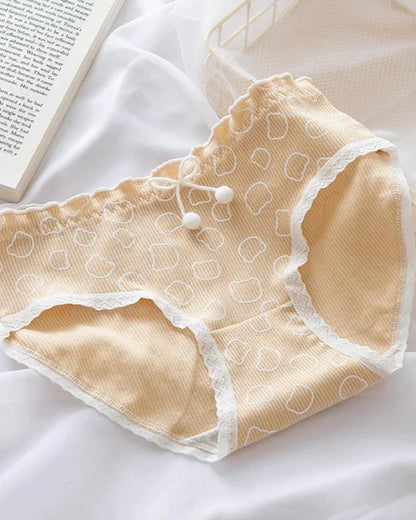 Žebrované kalhotky s ozdobnou mašlí