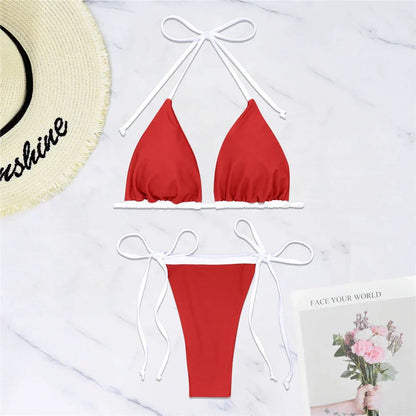 Dvoudílné plavky s trojúhelníkovými košíčky