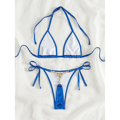 Dvoudílné plavky s nastavitelnými trojúhelníkovými košíčky