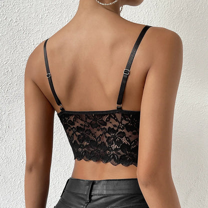 Krajková podprsenka s průhledným pasem