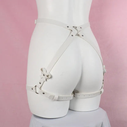 Kožený postroj s mašlemi