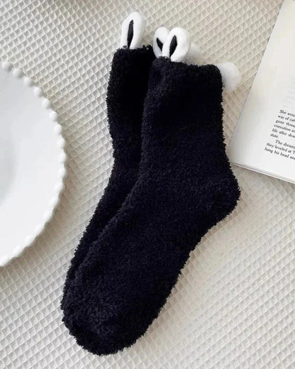 Nadýchané ponožky s králíčky