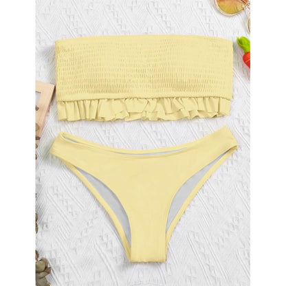 Dvoudílné plavky s okouzlujícím volánem