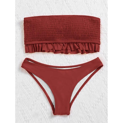 Dvoudílné plavky s okouzlujícím volánem