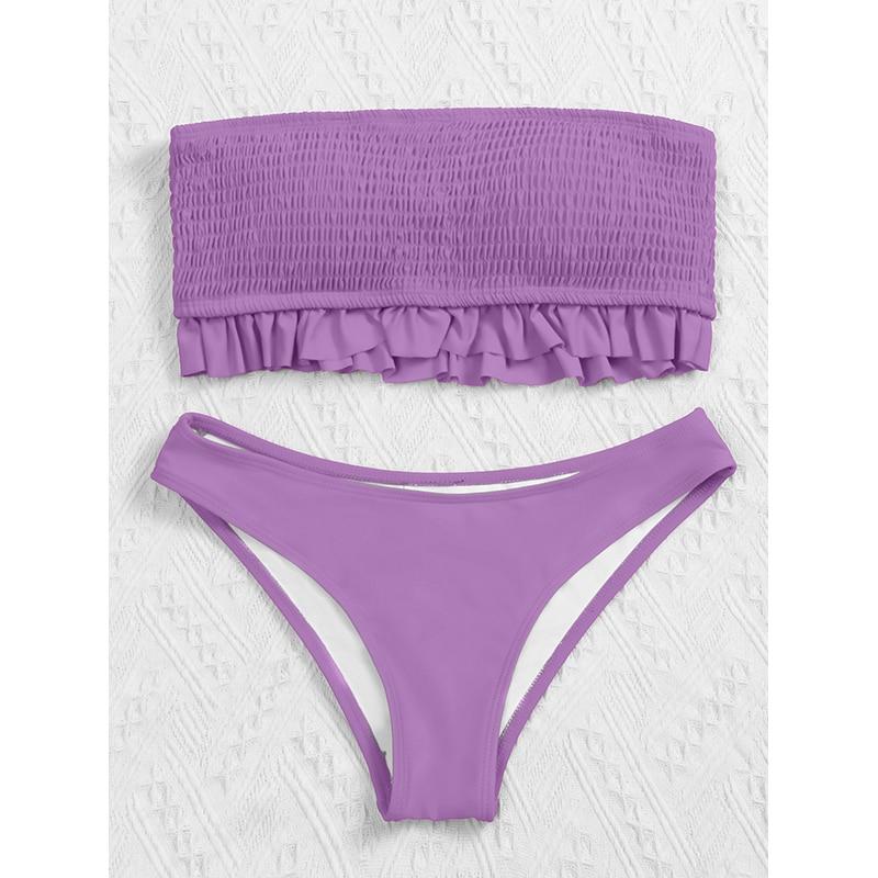 Dvoudílné plavky s okouzlujícím volánem