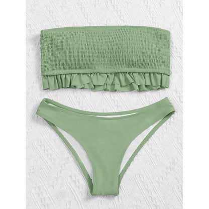 Dvoudílné plavky s okouzlujícím volánem