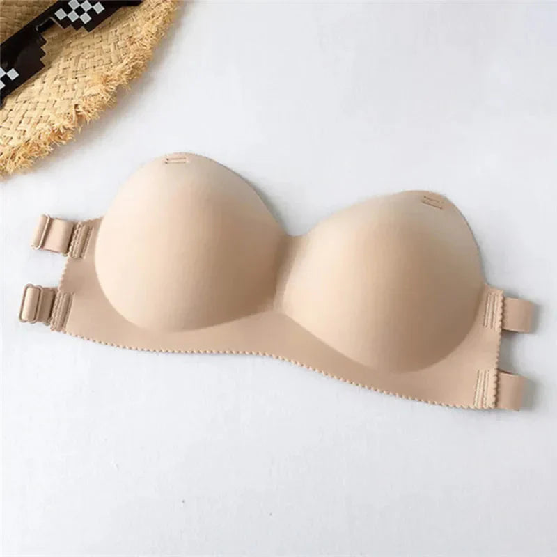 Bezešvá podprsenka bez ramínek