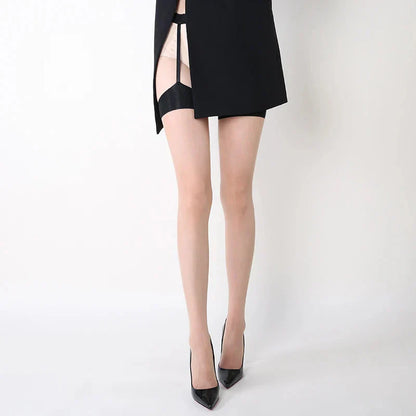 Tenké dámské punčochy s páskem