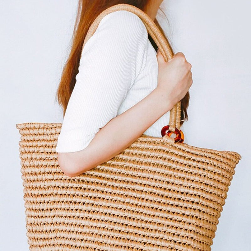 Klasická tkaná plážová taška